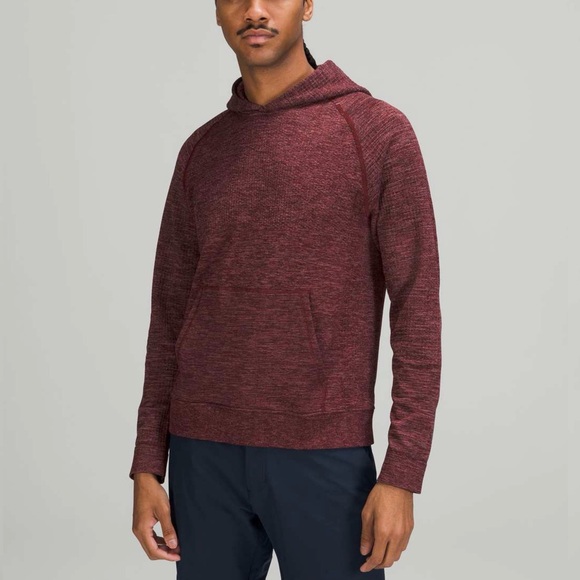 Lululemon Engineered Warmth Hoodie Sz L In Mulled Wine / Pink Taupe / Black